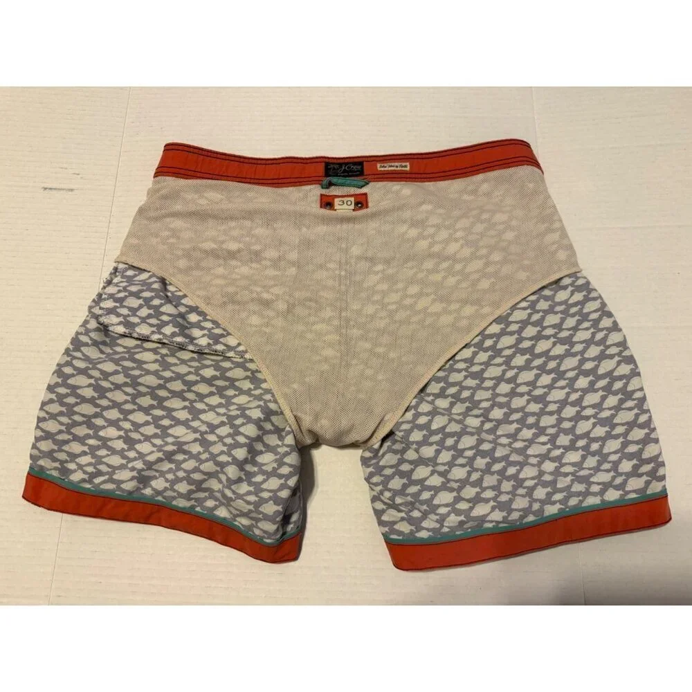 J. Crew's Easterly Fish Board Swim Shorts for men Size 30